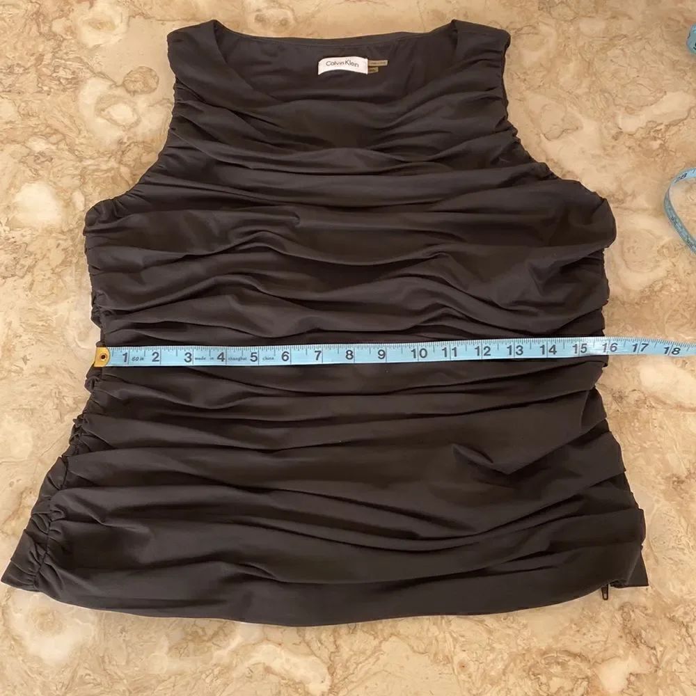 Calvin Klein Rushed Sleeveless Top - Picture 14 of 16